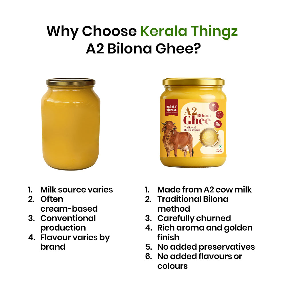 A2 Bilona Ghee – Hand-Churned Desi Cow Ghee, 1 Litre